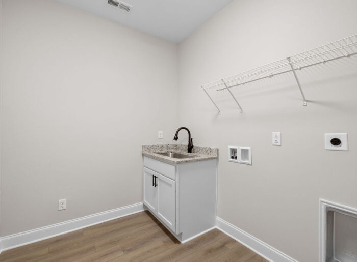 Laundry room in new construction townhome Chattanooga