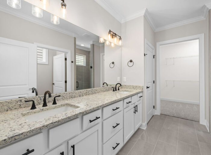 Primary bathroom with elegant features