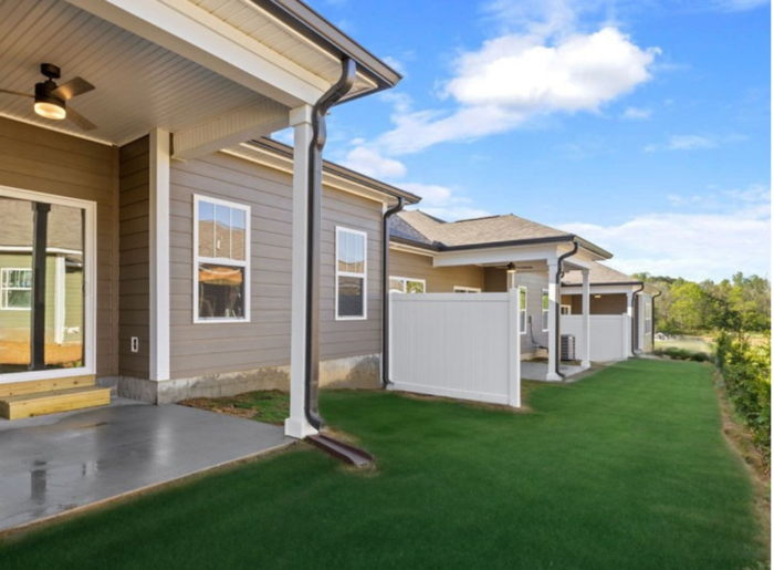 Outdoor space with covered patio perfect for pets and gathering