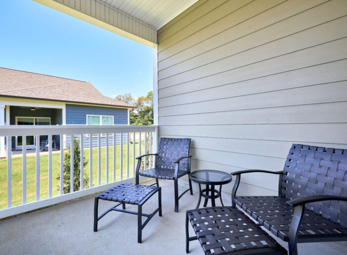 Covered patio in beautiful backyard greater Chattanooga