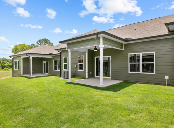 Spacious backyard and greenspace new home