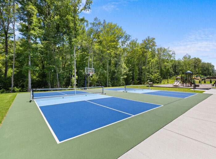 Pickleball courts in new home construction community Chattanooga