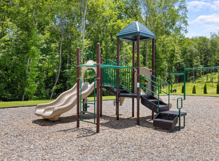 Community playground and amenities in new construction home sites
