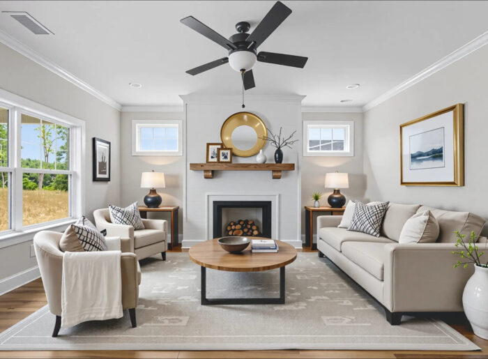 The Inlet great room staging