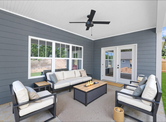Covered patio great space for pets and family gathering