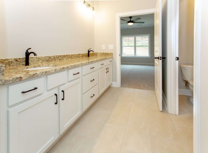 Primary bath in quick move-in townhome