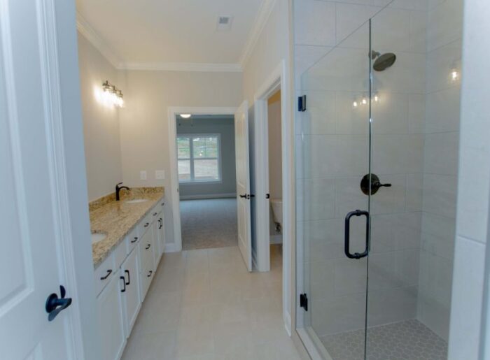 Expert tilework in new spa-inspired primary bath