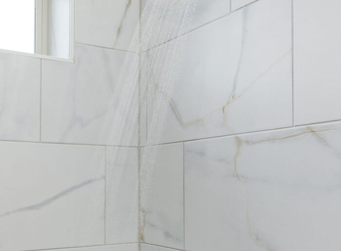 Large walk in shower primary suite