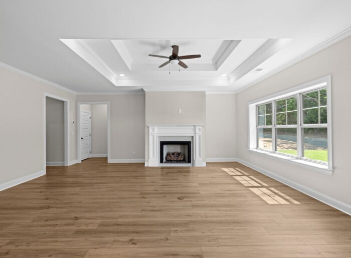 Great room with tray ceiling expert designed single level living