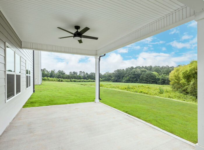 Outdoor, covered patio for pets, gathering and year round living
