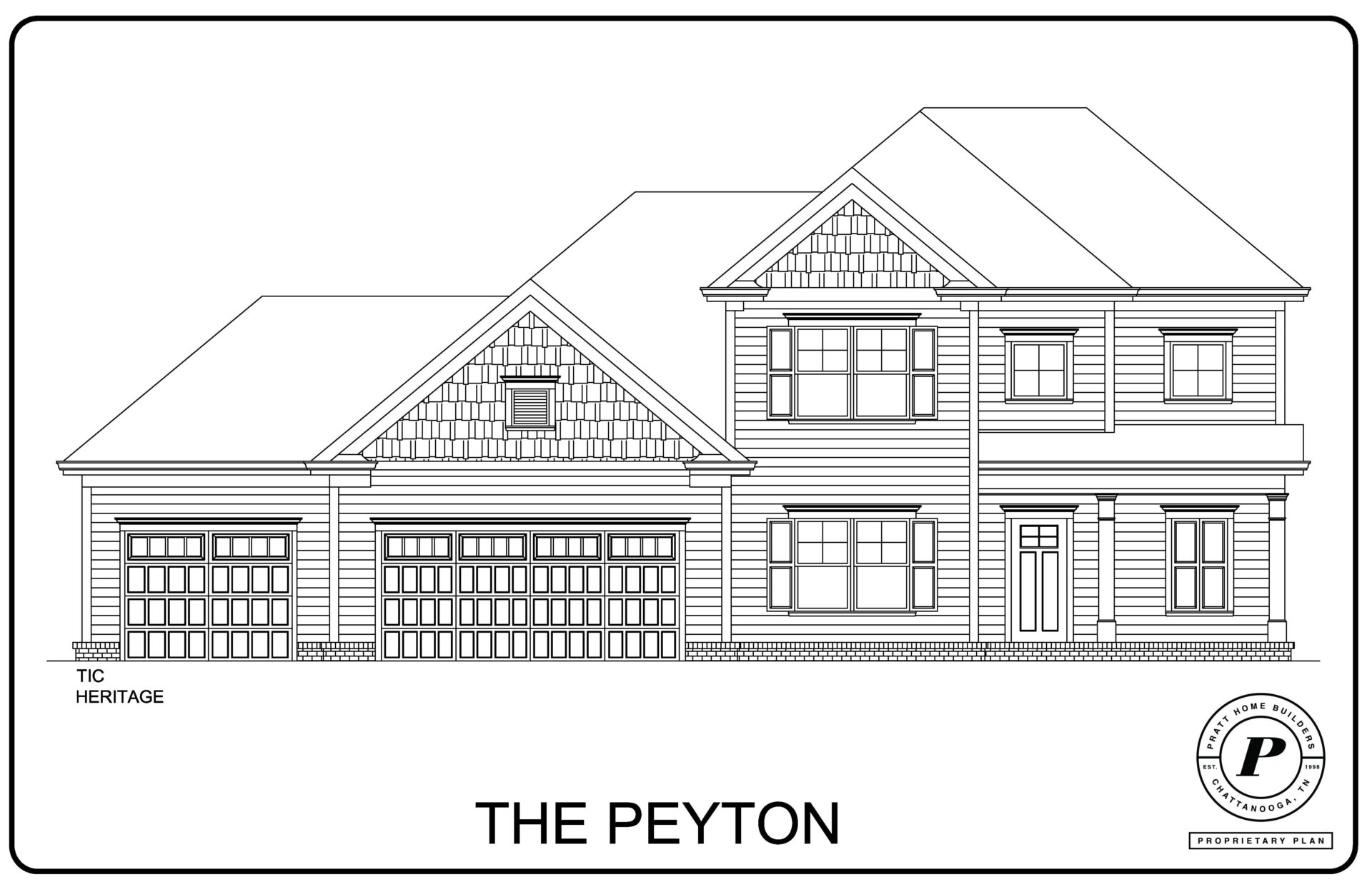 3 bedroom, 3.5 bath, 3 car garage new construction home in Chattanooga Pratt Homes