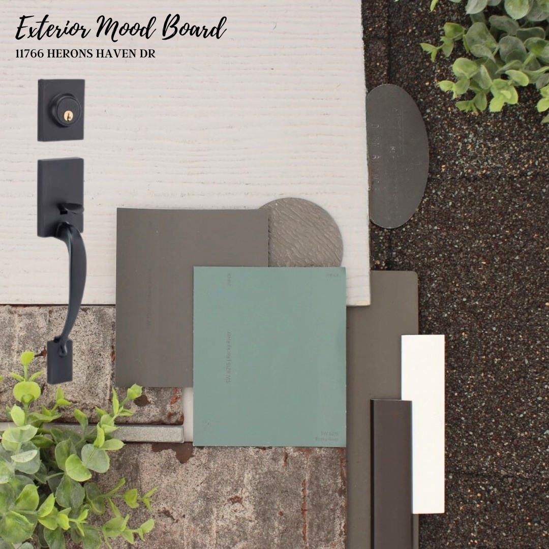 Exterior Mood Board of 3 bedroom, 2 bath, 2 car garage new construction home